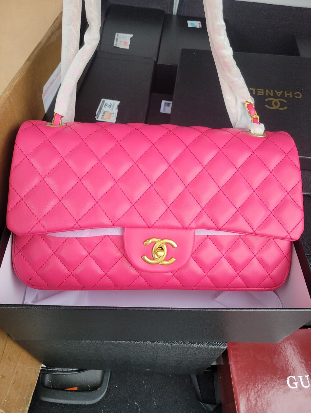 Cc Puffy HOT PINK Crossbody Bag ( The Unbrandes Brand)